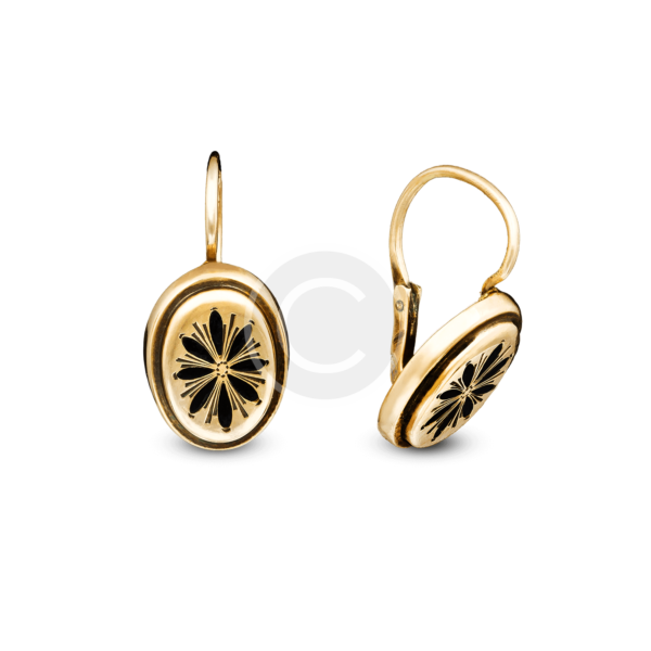 Round Fiery Created Pink Opal Stud Earrings